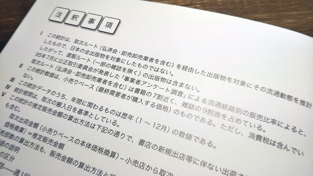 出版月報の数字は「出版」の統計ではなく、「取次ルート」の統計である | HON.jp News Blog
