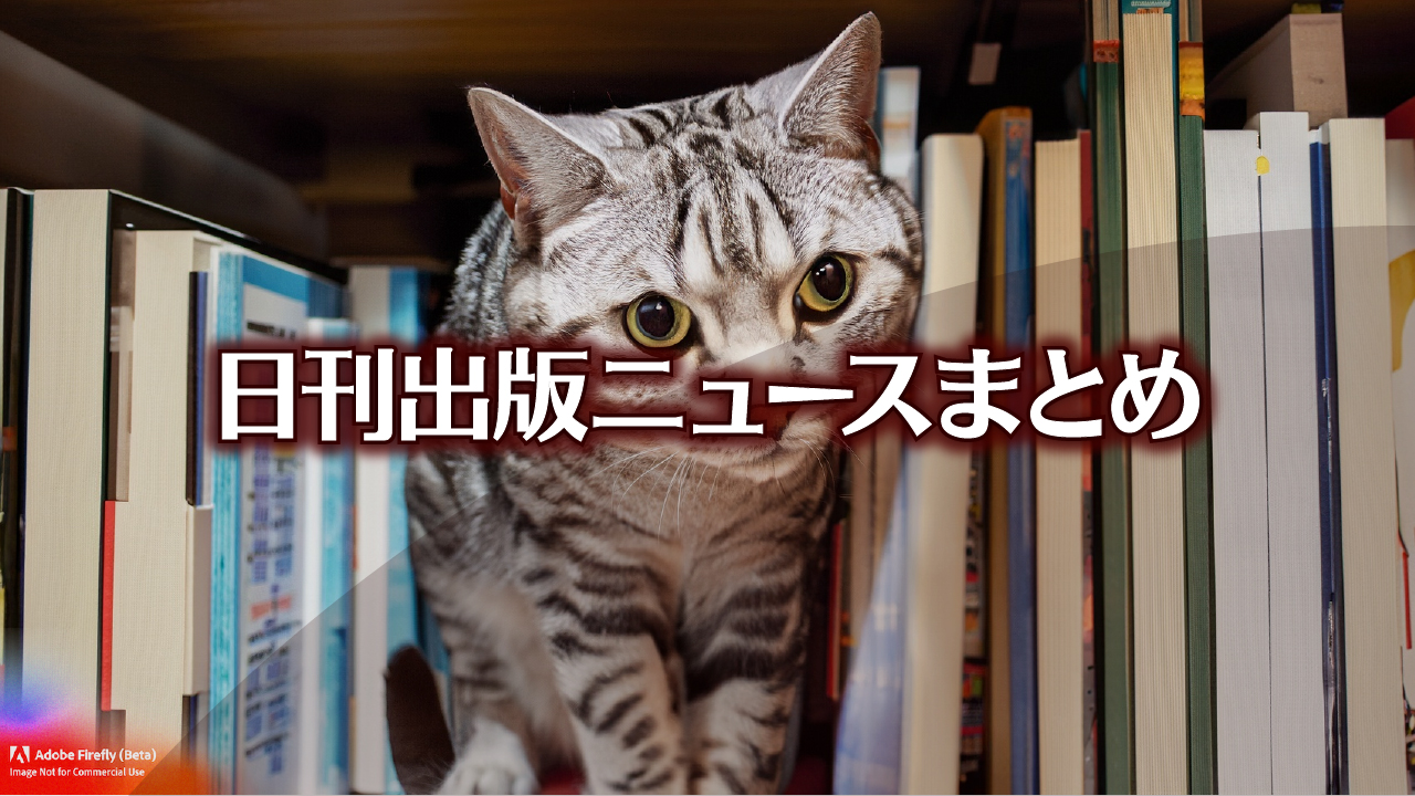 Text to Image by Adobe Firefly(beta) for non-commercial use（A silver tabby cat is lined up with books on a bookshelf in a bookstore）