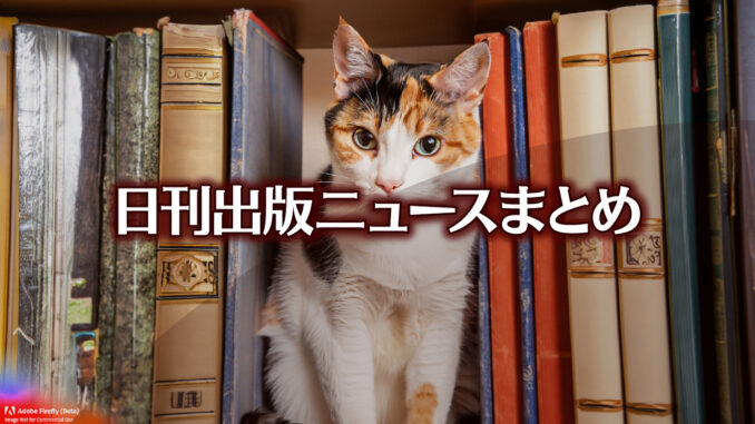 Text to Image by Adobe Firefly(beta) for non-commercial use（A calico cat is sitting in a bookshelf full of books lined up vertically）