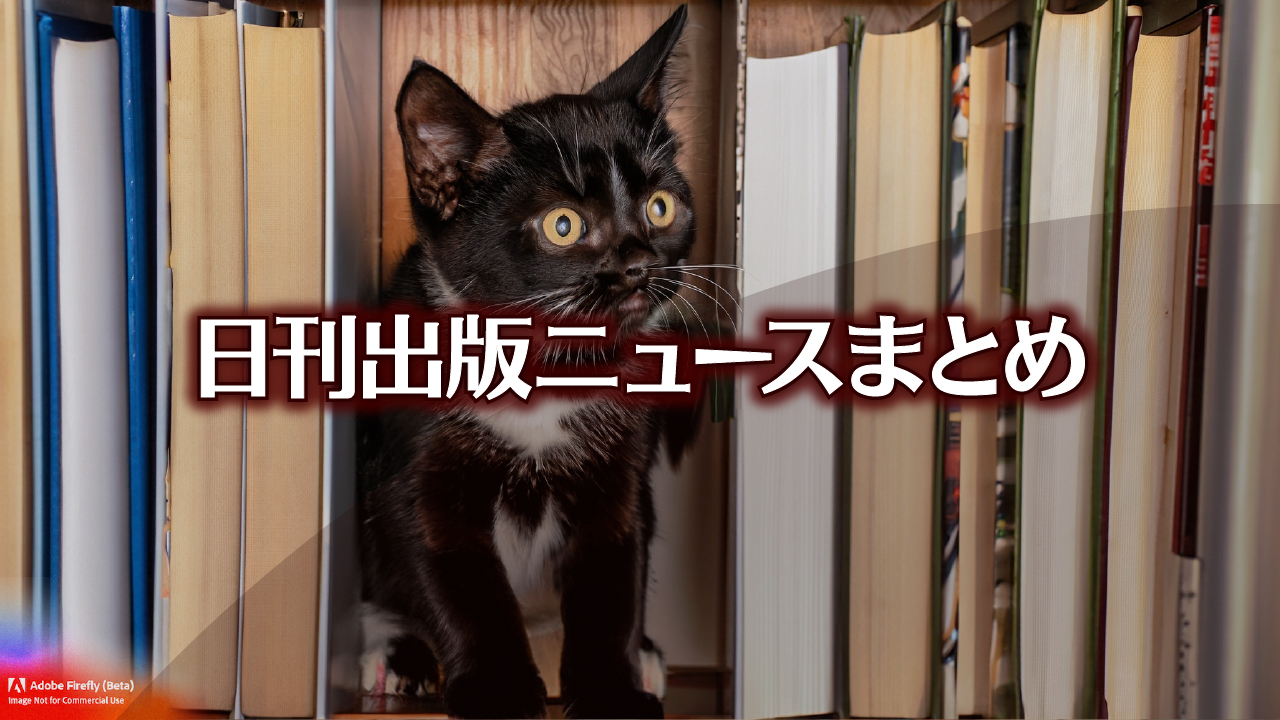 Text to Image by Adobe Firefly(beta) for non-commercial use（A black and white cat is sitting in a bookshelf full of books lined up vertically）