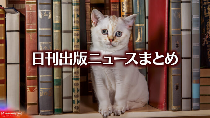 Text to Image by Adobe Firefly(beta) for non-commercial use（A solid white cat is sitting in a bookshelf full of books lined up vertically）