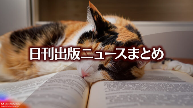 Text to Image by Adobe Firefly(beta) for non-commercial use（A calico cat sleeping face down on an open book）