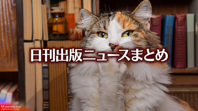 Text to Image by Adobe Firefly(beta) for non-commercial use（A long-haired calico cat sitting in front of a bookshelf full of books and grooming its face with its hands）