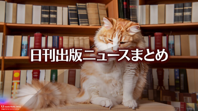 Text to Image by Adobe Firefly(beta) for non-commercial use（A long-haired red tabby sitting in front of a bookshelf full of books and grooming its face with its hands）