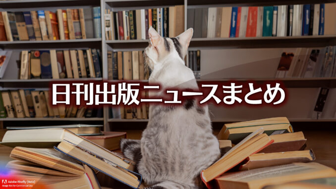 Text to Image by Adobe Firefly(beta) for non-commercial use（Back view of a American Shorthair sitting on books scattered all over the floor and staring at a bookshelf）