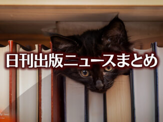 Text to Image by Adobe Firefly(beta) for non-commercial use（1匹の 黒い長毛の子猫が 本の詰まった棚の隙間から 下を覗いている様子を 見上げる構図）