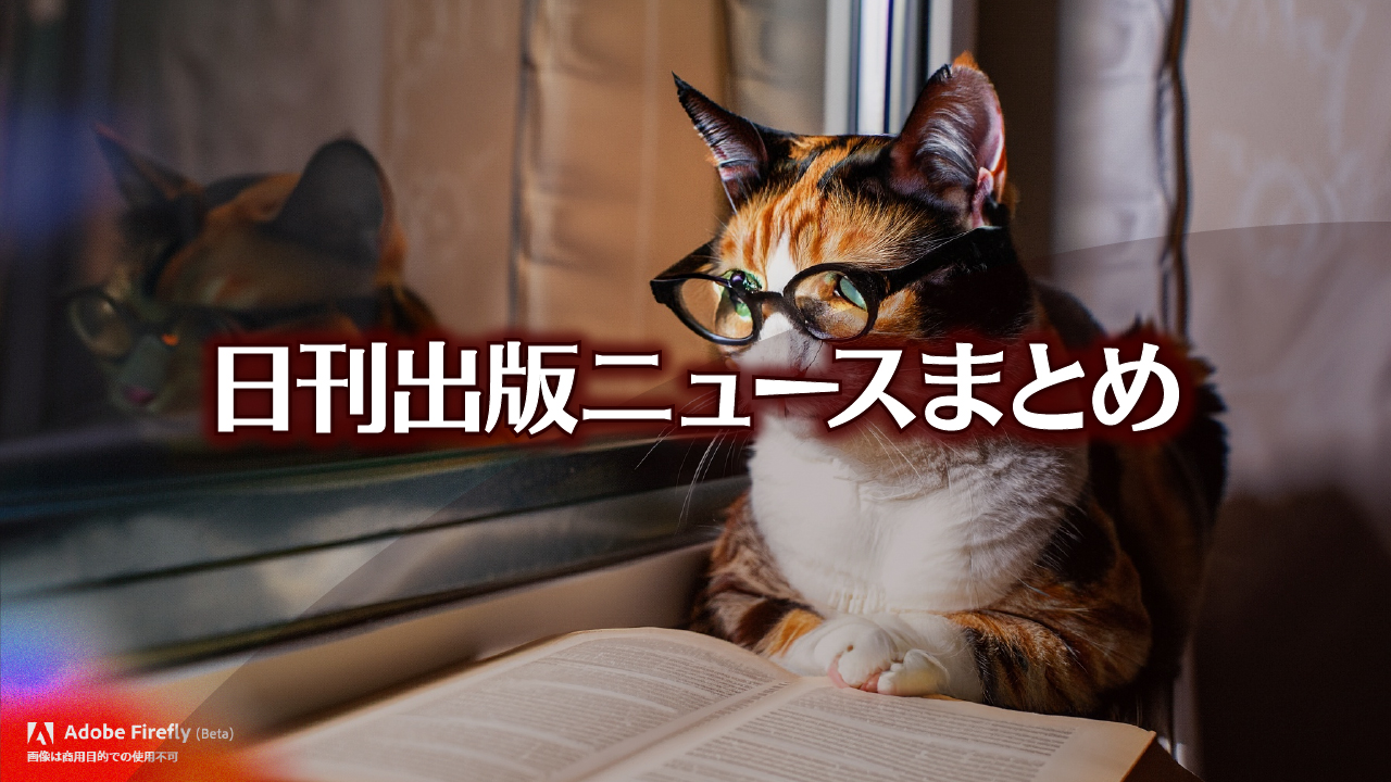 Text to Image by Adobe Firefly(beta) for non-commercial use（夜の窓辺で メガネをかけた三毛猫が ソファに座って 本を読んでいる）