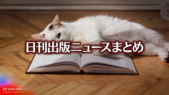 Text to Image by Adobe Firefly(beta) for non-commercial use（フローリングの床の上で 開いた本を枕にして お腹を上に向けて寝転んでいる 太った白猫）