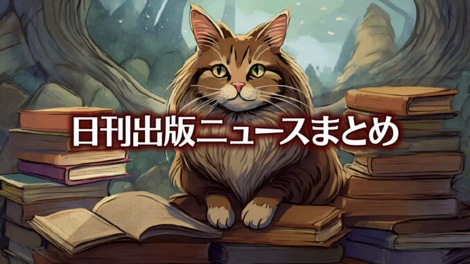 Text to Image by Adobe Firefly Image 2 Model（茶色い長い毛の猫が1匹、山のように積まれた本の上に座っている）